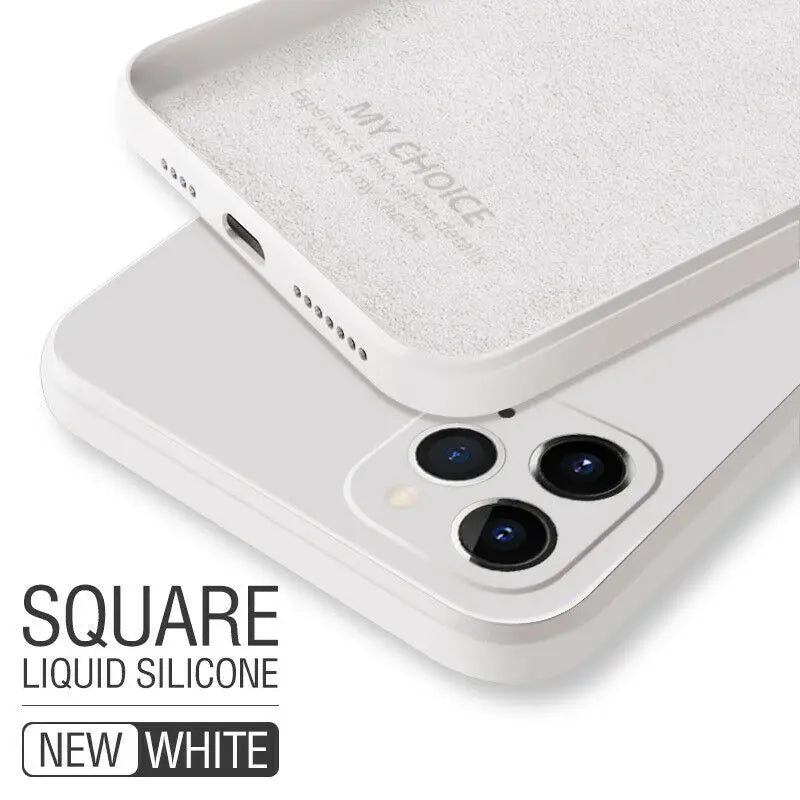 Square Fashion Silicone Case For Samsung Galaxy S24 S23 S22 S21 Ultra S20 FE S10 S9 Plus A51 A71 Note 20 Ultra Cover