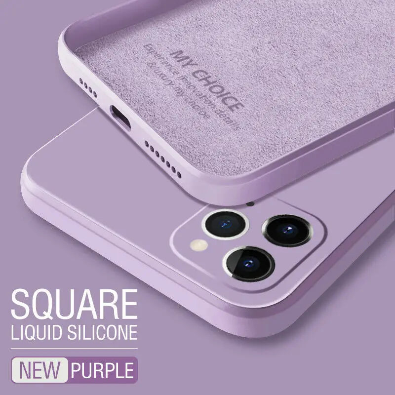 Square Fashion Silicone Case For Samsung Galaxy S24 S23 S22 S21 Ultra S20 FE S10 S9 Plus A51 A71 Note 20 Ultra Cover