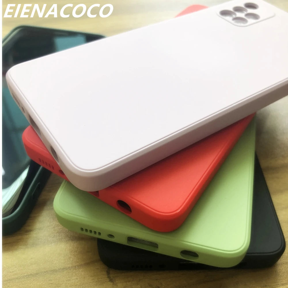 Square Fashion Silicone Case For Samsung Galaxy S24 S23 S22 S21 Ultra S20 FE S10 S9 Plus A51 A71 Note 20 Ultra Cover