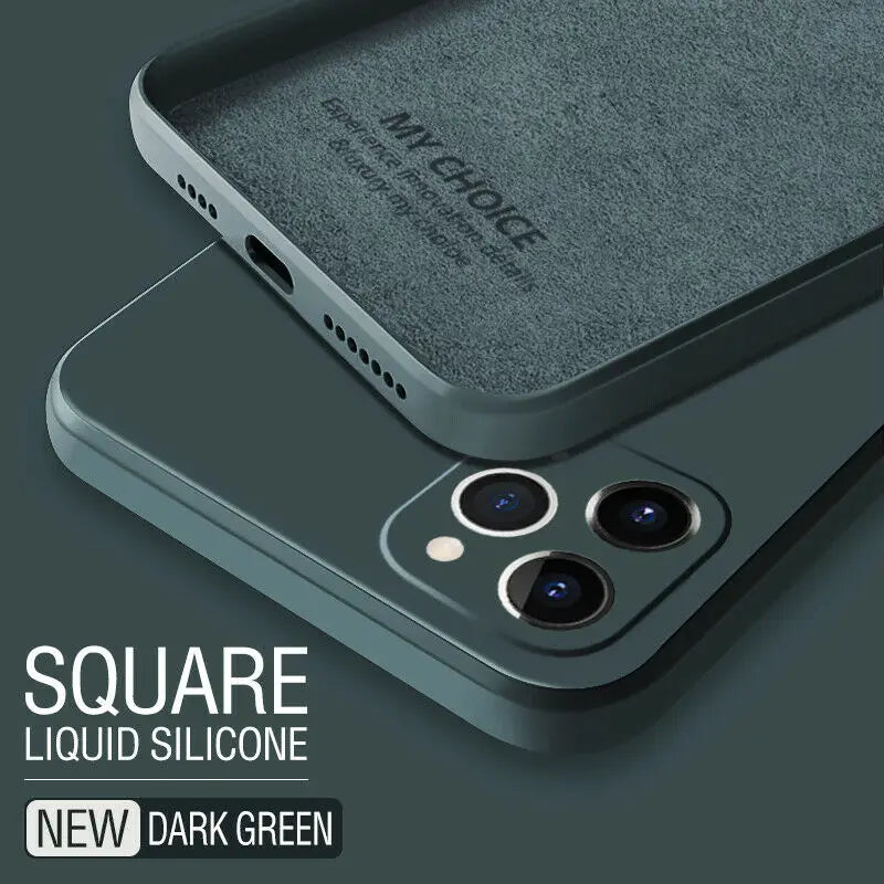 Square Fashion Silicone Case For Samsung Galaxy S24 S23 S22 S21 Ultra S20 FE S10 S9 Plus A51 A71 Note 20 Ultra Cover