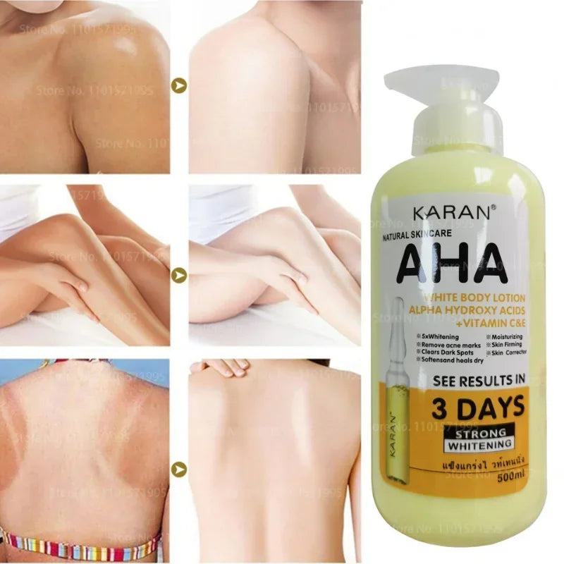 500ml Fruit Acid VC Bleaching Body Cream Skin 3 Days Fast Whitening Moisturizing Body Lotion Skin Lightening Cream Body Care