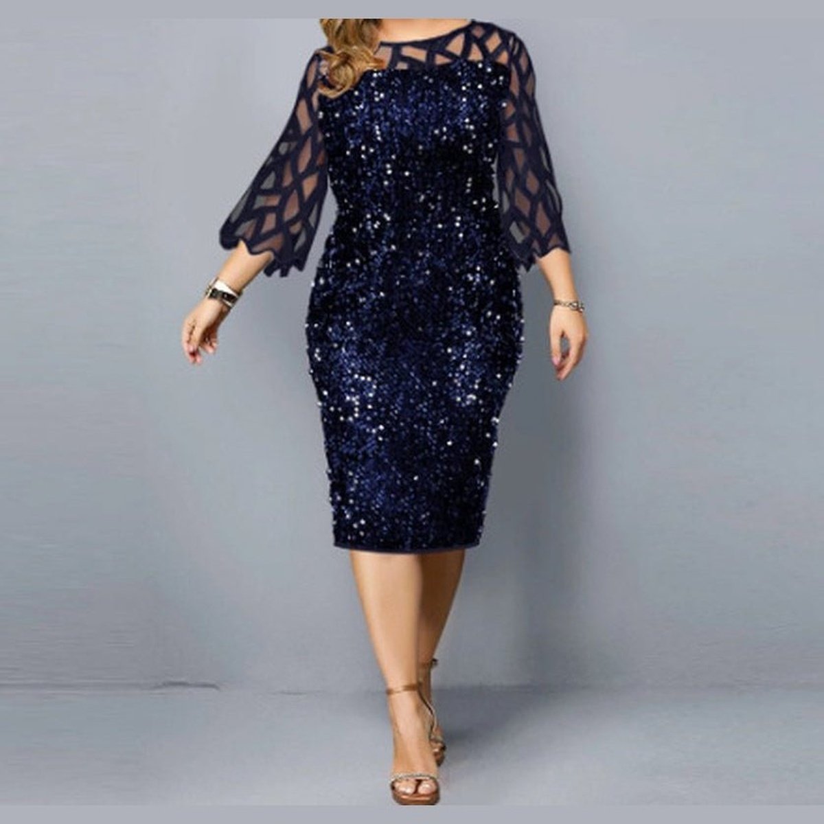 Sequin plus Size Women's Sexy Night Club or Party Dress